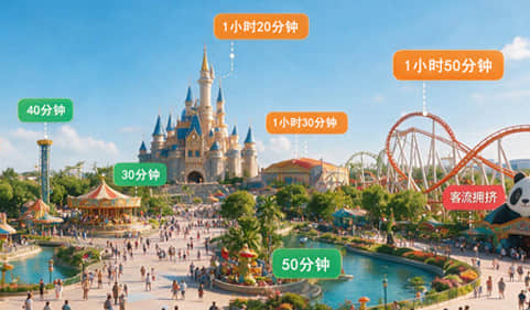 排队时间显示扩展，游乐园排队时间实时可视化 ｜ 新功能上线