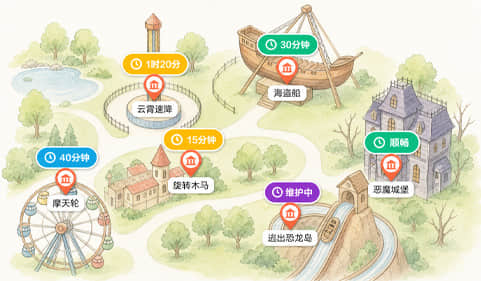 游玩设施排队时间